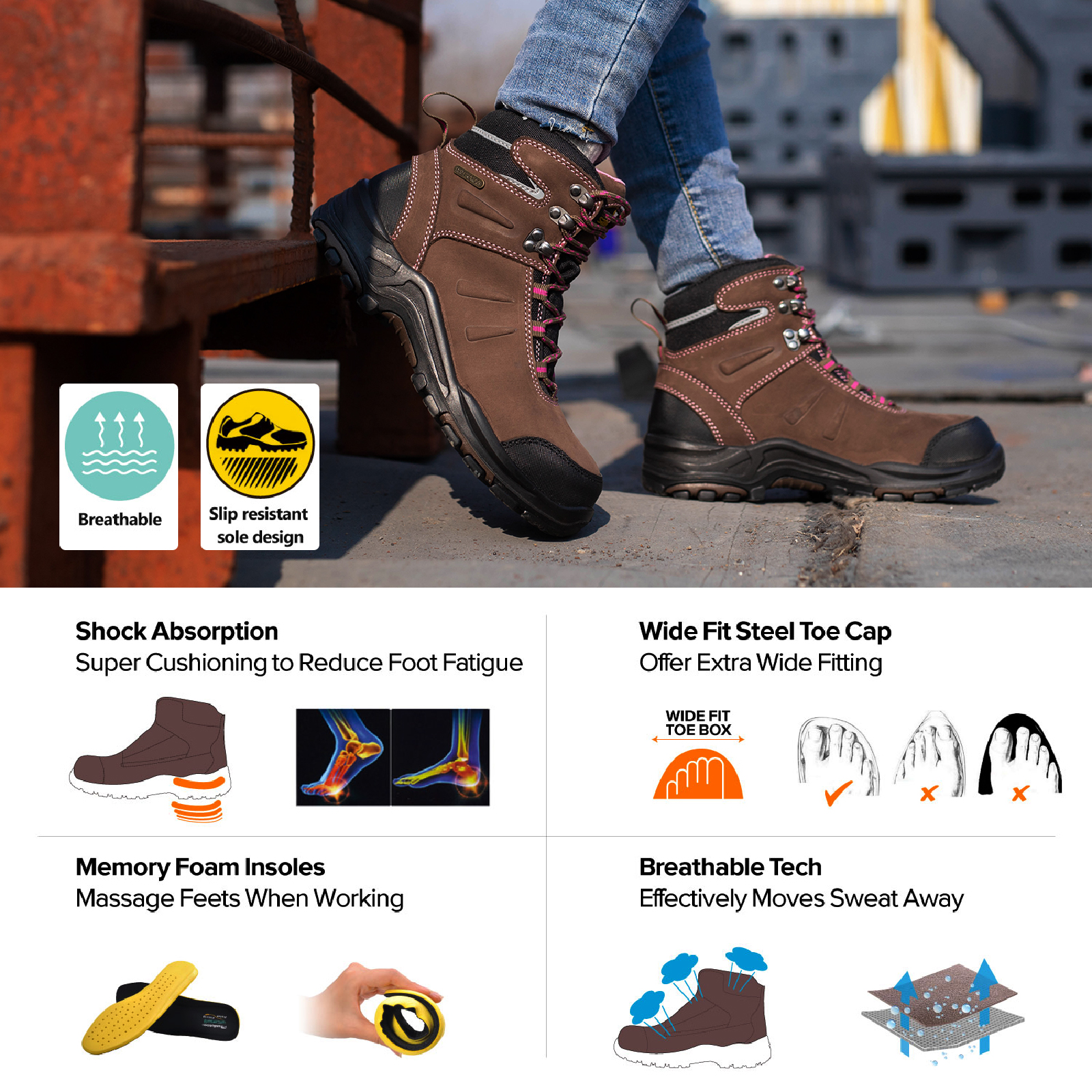 3-M-8553 new-women steel toe boots 3-M-8553 新款女式钢头靴