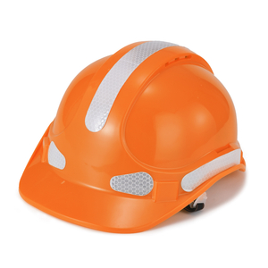 带反光条的 Hi-Vis 通风安全头盔