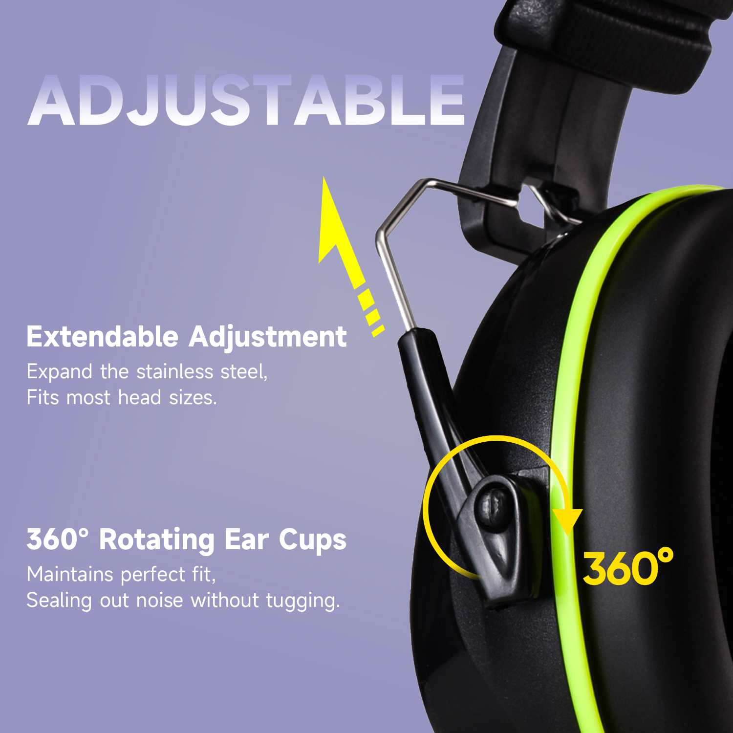 ABS 听力防护 耳罩 保护耳罩 现货产品 FM-1B 绿色