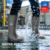 CE 认证 S5 安全 长筒靴 – 重型防水 PVC 工业靴 W-6037 黑色 AquaPioneer