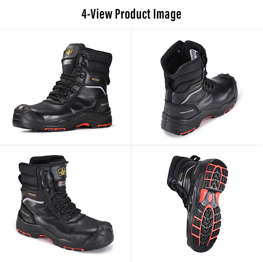 Safetoe H-9552BK黑色隔热冬季安全靴四视图