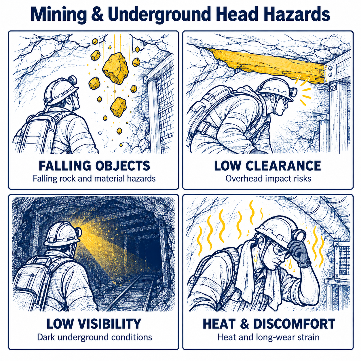 Mining & Underground Head Hazards 采矿和地下开采危险