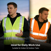 反光安全背心黄色和橙色| Hi-Vis 反光安全背心轻型工作背心 EN ISO 20471