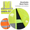 反光安全背心黄色和橙色| Hi-Vis 反光安全背心轻型工作背心 EN ISO 20471