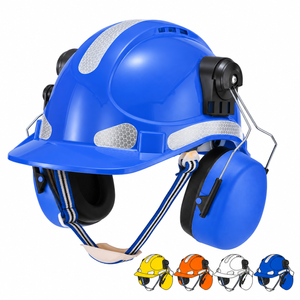 带耳罩施工安全帽 W-018EM
