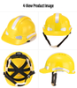 带反光条的 Hi-Vis 通风安全头盔