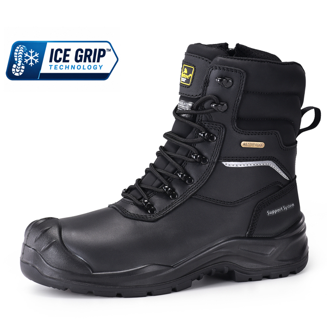IceGrip 极寒安全靴，带 400 克隔热和防水拉链 | H-9552 冰握