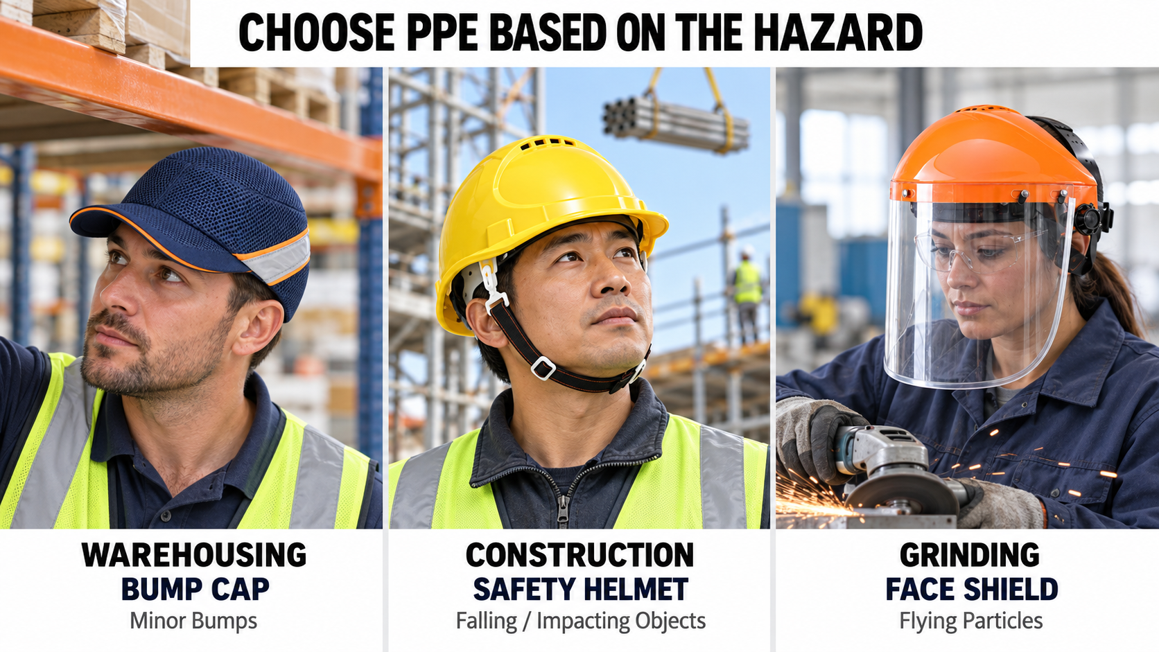 Choose PPE Based on the Hazard 根据危险选择个人防护装备