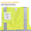 反光安全背心黄色和橙色| Hi-Vis 反光安全背心轻型工作背心 EN ISO 20471