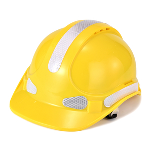 带反光条的 Hi-Vis 通风安全头盔